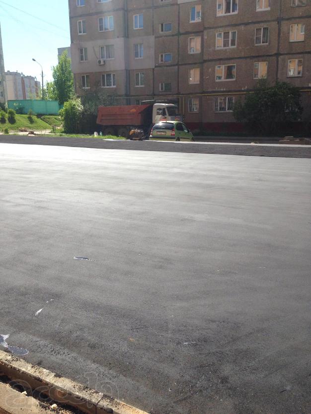Асфальтирование, укладка асфальтовой крошки
