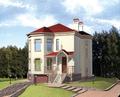 Двухэтажный дом из газобетона в классическом стиле на 200 кв. м