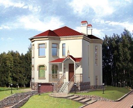 Двухэтажный дом из газобетона в классическом стиле на 200 кв. м