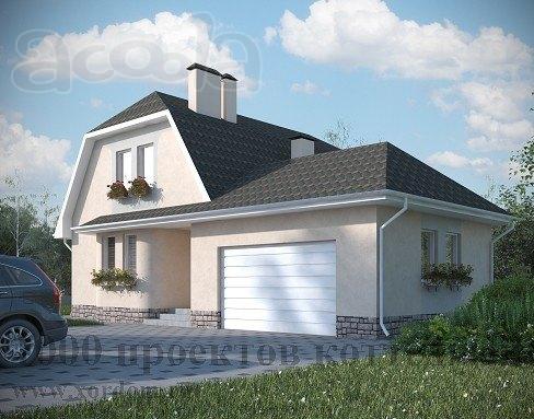 Двухэтажный кирпичный дом 11*14 м в стиле модерн.