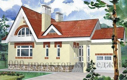 Двухэтажный кирпичный дом в стиле модерн до 150 кв. м