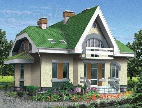 Кирпичный двухэтажный дом на 190 кв. м в стиле модерн.