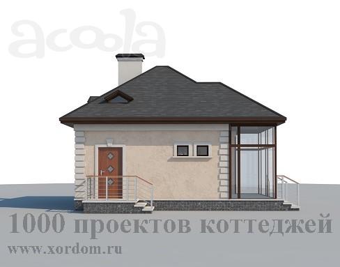 Компактный дом 6 х 6 м. из кирпича с мансардой.