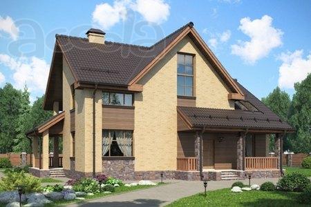 Построим Дом из кирпича общей площадью 259 кв.м. с террасой.