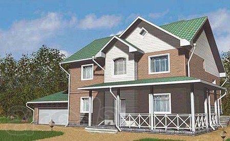 Проект дома 10х17 м из газобетона с гаражом.