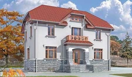 Проект двухэтажного дома из газоблока на 200 кв. м