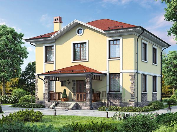 Проект каркасного дома 190 кв.м.