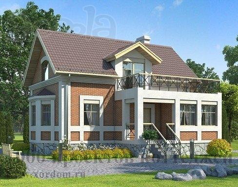 Трёхэтажный дом из кирпича 6 на 9 м.