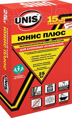 Плиточный клей Юнис Плюс 25 кг