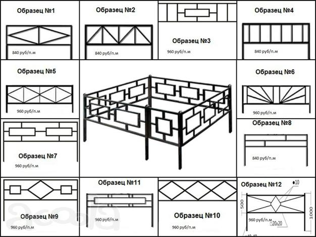 Металлические ограды: