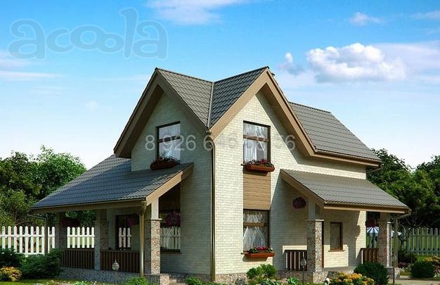 Проект представляет собой загородный дом из сип-панелей.