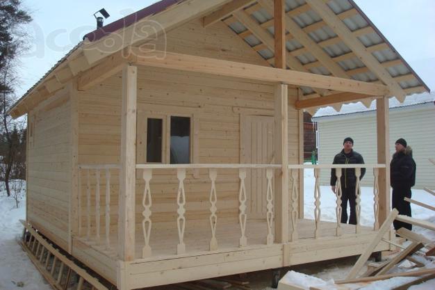 Проект бани из бруса 6x4.