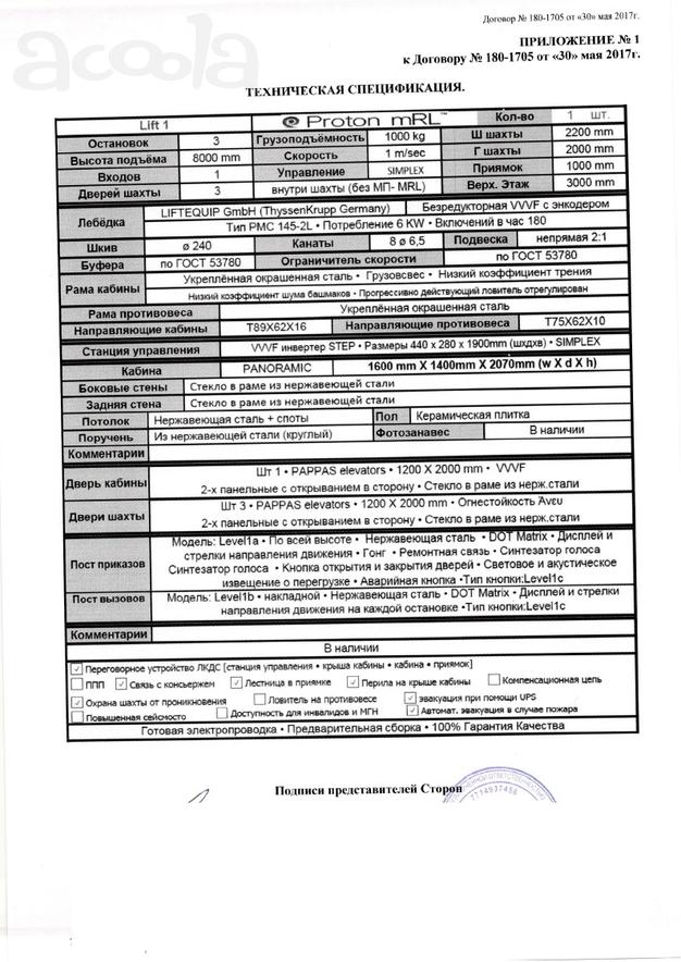 Продаю новый панорамный лифт PAPPAS